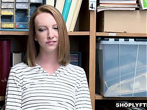 redhead teenage arrested and banged in the office