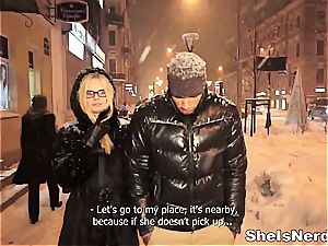 Russian stunner multiracial plowing