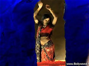 Indian black-haired Dance Gracefully