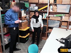 Muslim female with a hijab gets drilled hard by a cop